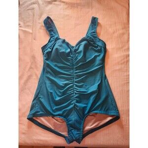 Maxine Of Hollywood Swim Swimsuit One Piece Padded Blue Plus Size 2XL
